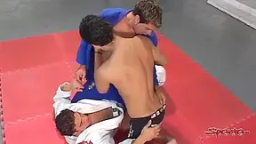 Wrestling Match Turns Into Hot Threesome Action On The Mat!