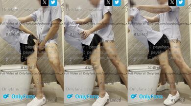 Hot nurse fucks in toilet no condom full load perfect body