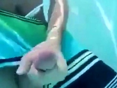 Jerk off under water