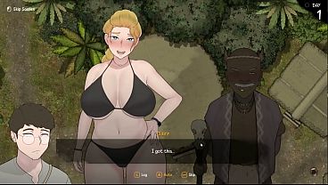 Hentai Game &ndash_ Arrival of the Goddess - Part 1 Hot Sexy Blonde Woman Perform Paizuri &amp_ Intense Blowjob for the Tribe Chief