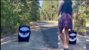 Smoking on the side of the road