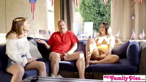 July 4th Threesome With Teen StepDaughter And Hot BFF! S3:E3