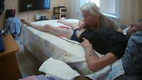 Mother-in-law Swallows Mouthful of Hot Thick Cum