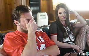 Tricky big boobed teen stepdaughter Vanna Bardot gets daddys attention