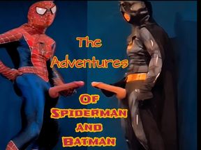 Spiderman and Batman Compare Big Cocks and Big Cumshots