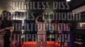 4 DOMMES DESTROY A LINE OF MALE SUBS – RELENTLESS MULTI-DOMME IMPACT PLAY