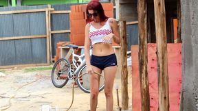 comendo a ruiva no meio da obra