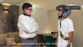 Dirty cheating husband disciplined by gigantic cock, plumbed in front of you. Unforgettable very first time XXX!