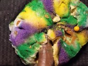 Cock Chef Mardi Gras King Cake