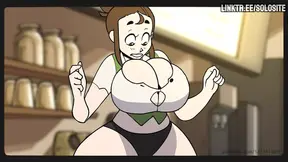 Bombshell Barista takes it in the ass with her tail