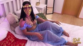 kira queen dresses as arabian princess and sucks her boyfriend’s dick!