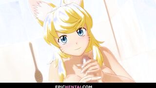 Blonde wolf women is by your side all day