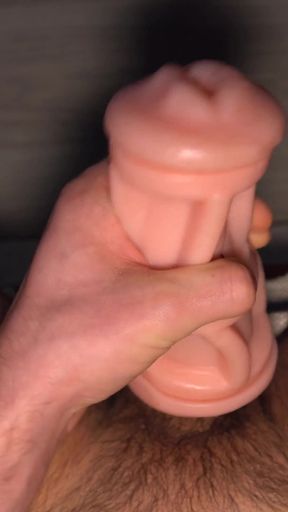 Iconic moment from "This guy loves to spit on his dick and use saliva instead of lube. Loud orgasm with a rubber vagina."