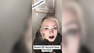 Saccharine Goth Girlfriend Second Date Handjob POV