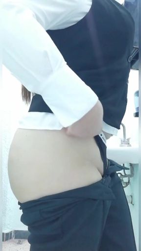 Sexy Mexican MILF secretary takes off all her clothes in the bathroom of her work. She has a nice big butt and great&hellip;   Clip 1