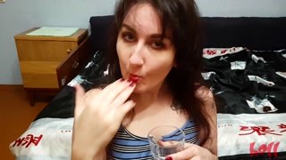 Play with spit and destroyed makeup