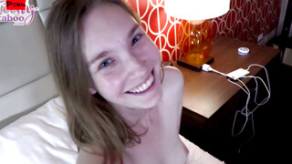 SlackerSarah The Seductive Secretary Takes a Taste of the Bosss Thick Cock!