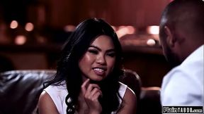 Asian wife gets fucked by big black cock