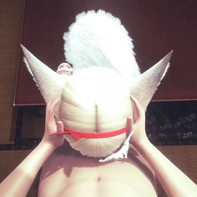 Yaoi Femboy - Kitsune Femboy lick and suck a dick.