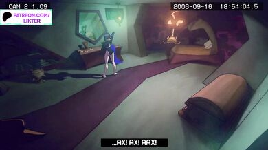 Raven begs for a thick cock in her cartoon room