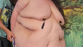 SSBBW AND THE TIGHT SWIMMING COSTUME TRY ON SESSION