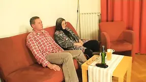 OLD GRANDMA TEACHES HER GRANDDAUGHTER HOW TO HAMMER A MATURE MAN