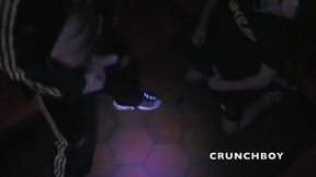Extreme sneakers and trampling submission in backroom