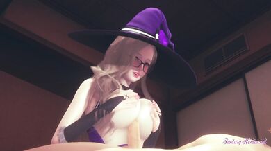 Genshin Impact Hentai 3D - POV Lisa boobjob suck and fucked