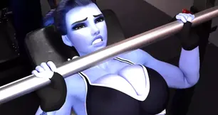 Widowmaker Lift Weights But Gets Interrupted