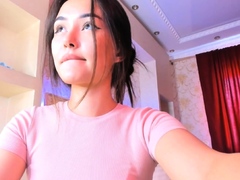 Amateur Asian in some solo double dildo action