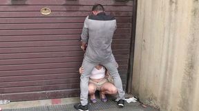Brave Bella Gagging on Hard XXX Dick in Public Porn Video