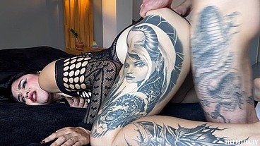 Big ASS Booty Goth girl enjoys getting fuck hard and deep throating my dick - JENNVALK FULL