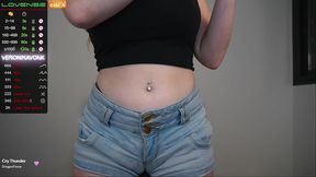 horny babe with perfect body shows big tits