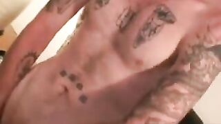 Men's Room Solo Jack Off Session with Big Load