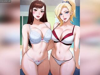D.Va and Leniency Overwatch Sexy Lesbo Scenes