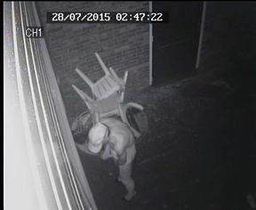 ME IN CORSET AND SUSPENDERS JERKING OFF IN FRONT OF THE WINDOW