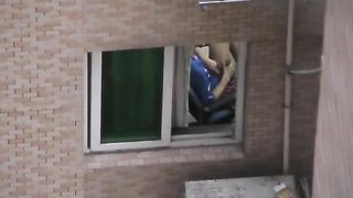 Insatiable Asian gets caught milking from window