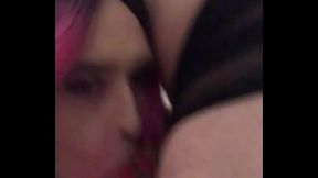 Khloe Swallowz sucking a dirty old mans cock