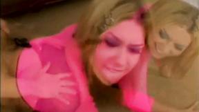 ”Blonde teen bitch smeared in cum”