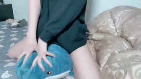 Sissy Crossdresser Shark Plush Masturbates Raw and Leaky For You