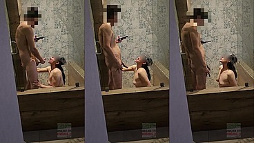 Casada recibiendo lluvia corrida y lluvia dorada