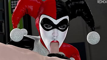Harley quinn blowjob and a kiss on ur dick