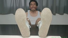 College Stud Revlizz Works As A Waiter In The Nearby Restaurant. His Customer Service Is Quite Bad. Because Of That His Two Bosses Decide To Teach Him A Lesson. They Gag Him & Tickle His Feet Without Any Mercy. Thats What You Get For Doing A Bad Job!