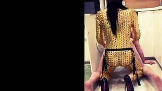 LussyKinky Humiliates her Sub, Fucks him by Sticking his Bj inside the Washing Machine