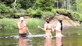 Wet Threesome With 69 and Hardcore Fucks