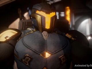 Turians in Space Hyper Macro Muscle Growth Animation