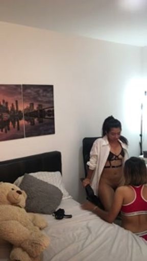 horny neighbor asks me to ride her dildo.