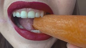 Rebecca Noir carrot-chewing-close-up