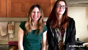 Felicia & Lina: Cute Ukrainian Couple Grind Intimately in Bedroom Lesbo Fun