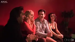 Alicia Rhodes teaches group anal lesson with big boobs